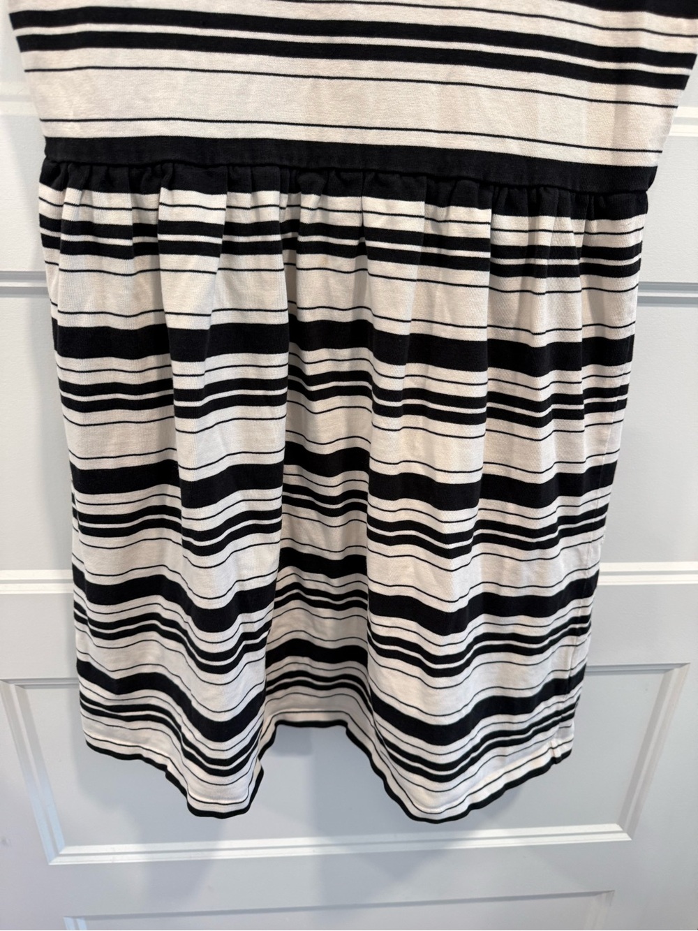 J. Crew Black and Cream Striped Sleeveless Mini Dress - Picture 5 of 9